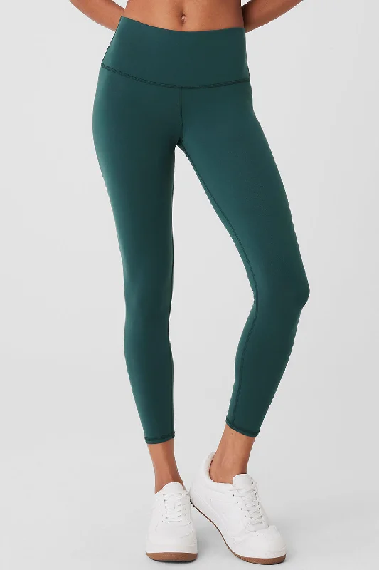 Yoga Pants for Mobility -7/8 High-Waist Airbrush Legging - Midnight Green