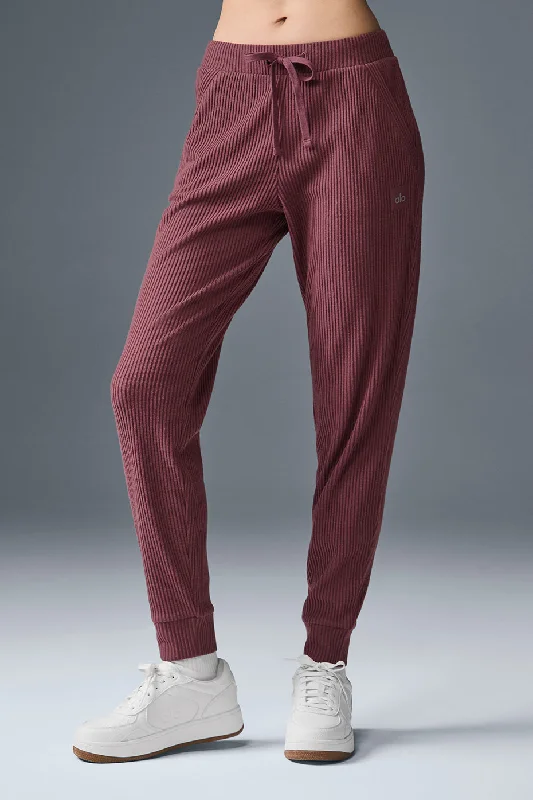 Best Leggings for Yoga Practice -Muse Sweatpant - Burgundy Truffle