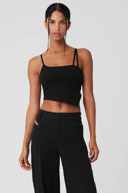 Women's Yoga Tops for Outdoor Activities -Alosoft All Night Tank - Black