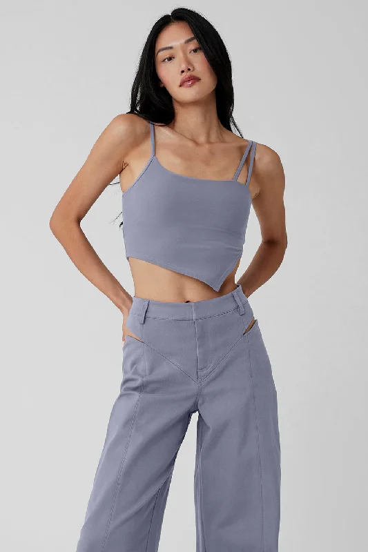 Loose Fit Yoga Tops for Comfort -Alosoft All Night Tank - Fog