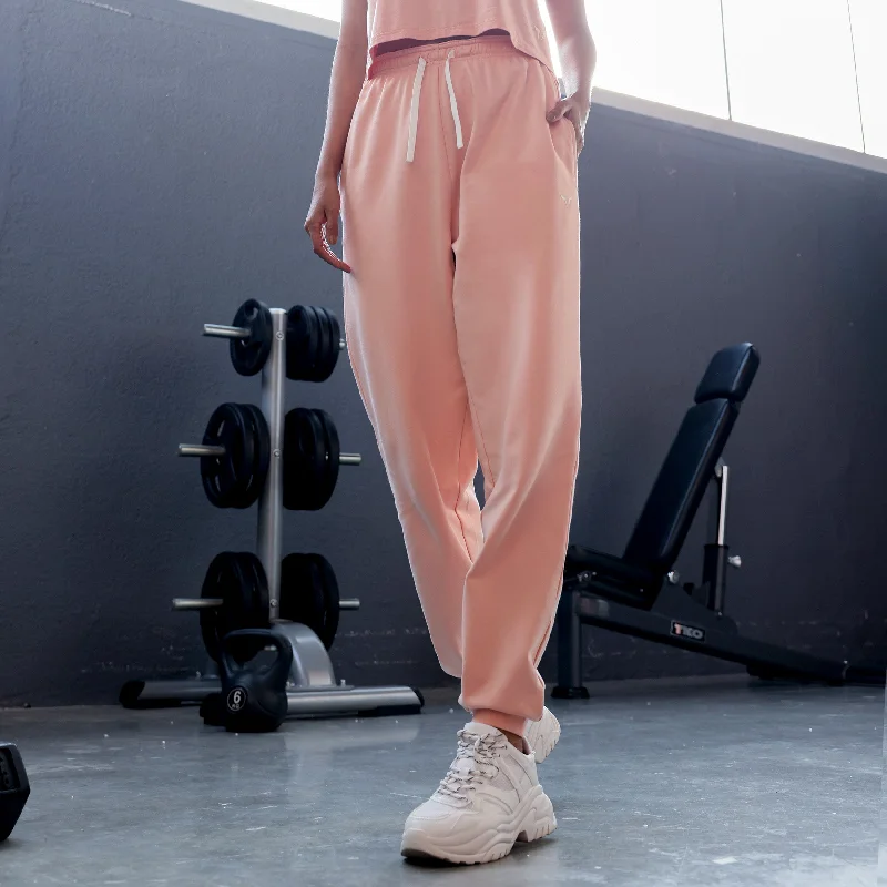 Yoga Pants for Ease of Movement -Waistband Surprise Joggers - Pink Rose