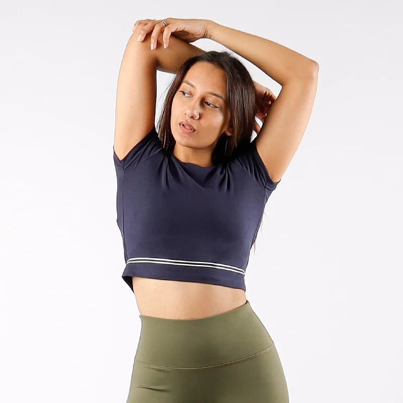 Stylish Yoga Tops for Women’s Fitness -Warrior 360° Crop Tee Half Sleeves