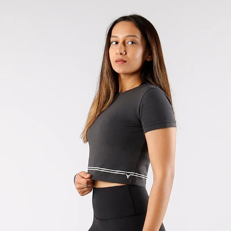Soft Yoga Tops for Everyday Practice -Warrior 360° Crop Tee Half Sleeves