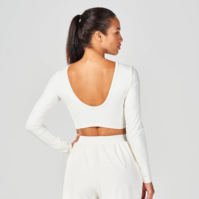 Yoga Tops for Active Lifestyles -Warrior Crop Top 2.0 Hot Pink Edition - Pearl White