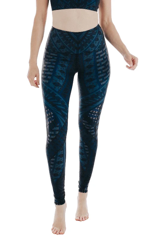 Yoga Pants with Pockets -Warrior One Printed Yoga Leggings