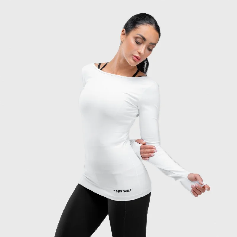 Seamless Yoga Tops for Maximum Comfort -Warrior Tee - White