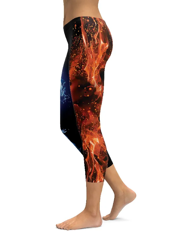 High-Waisted Yoga Pants for Support -Waterboy & Firegirl Capris