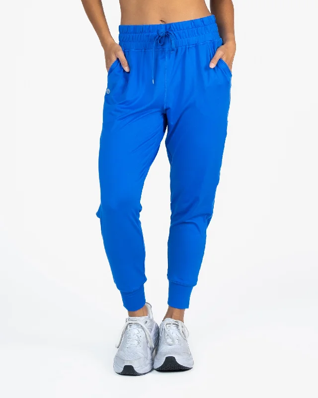 Yoga Pants for Strength and Flexibility -Weekend Joggers - Cobalt