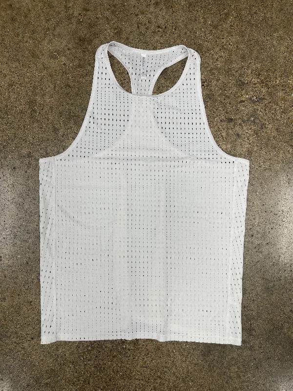 Yoga Tops for Comfort During Intense Workouts -White Athletic Tank Top Athleta, Size M