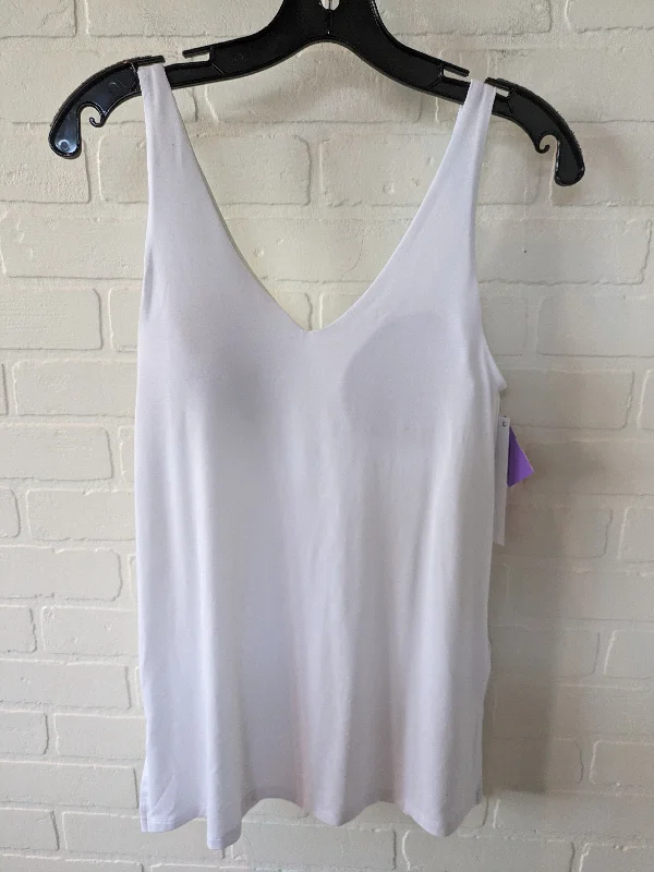 Sleeveless Yoga Tops for Women -White Athletic Tank Top Athleta, Size S