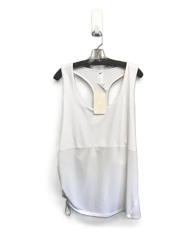 Women's Yoga Tops with Adjustable Fit for Comfort -White Athletic Tank Top By Fabletics, Size: 4x Women's Yoga Tops with Adjustable Fit for Comfort -White Athletic Tank Top By Fabletics, Size: 4x