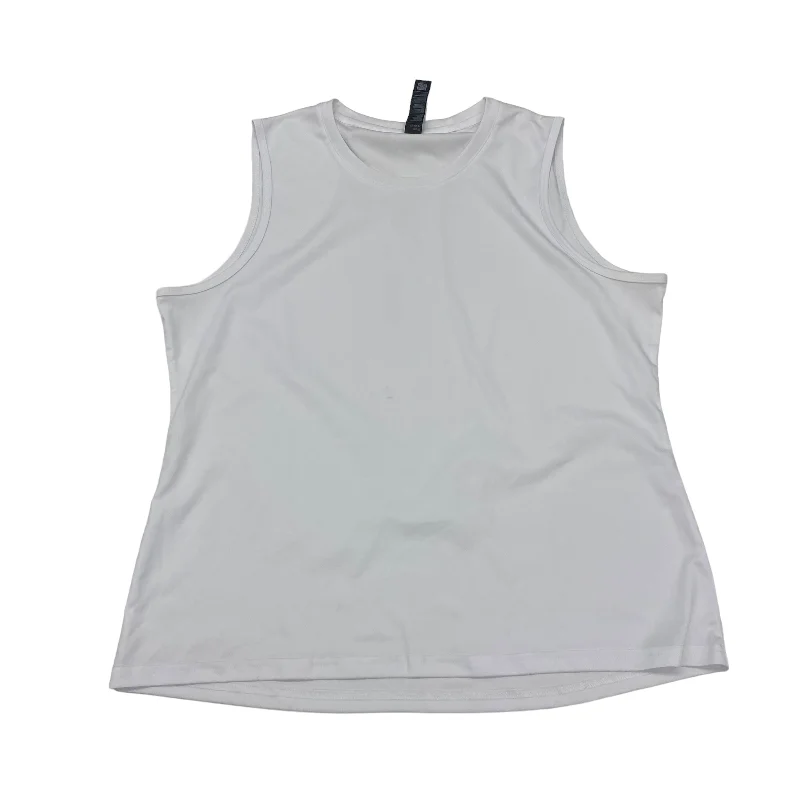Seamless Yoga Tops for Comfort and Flexibility -White Athletic Tank Top Cme, Size Xl