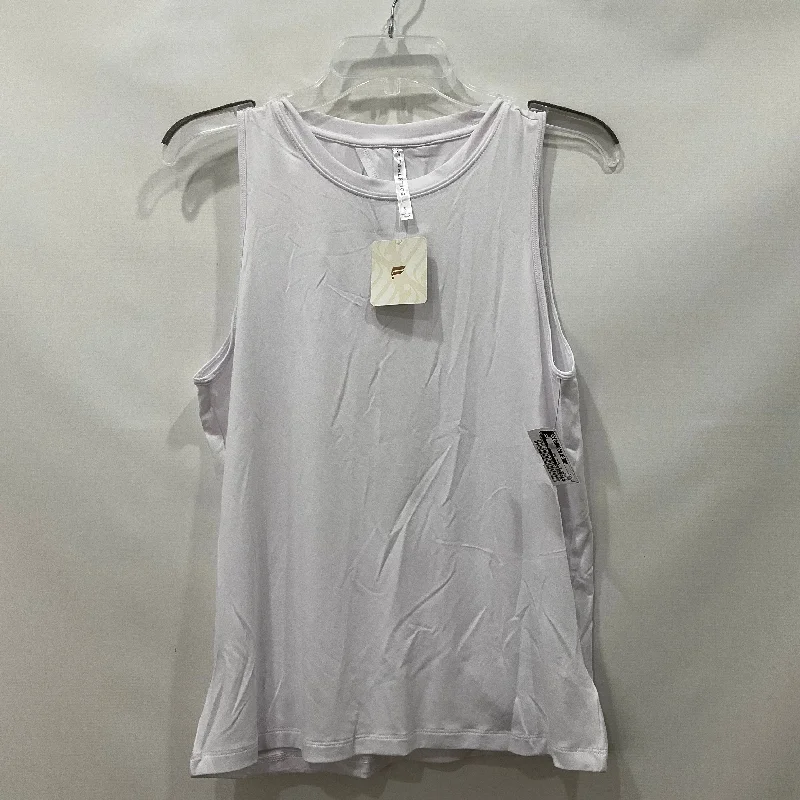 Loose Yoga Tops for Flexibility -White Athletic Tank Top Fabletics, Size S