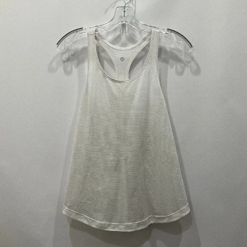 Loose Yoga Tops for Flexibility -White Athletic Tank Top Lululemon, Size 4