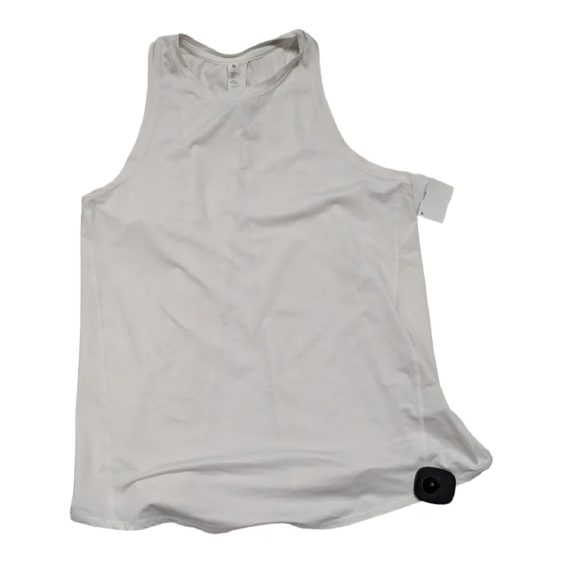 Seamless Yoga Tops for Comfort and Fit -White Athletic Tank Top Lululemon, Size 6