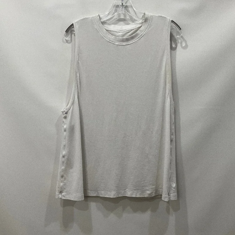 Yoga Tops for Stretching and Poses -White Athletic Tank Top Lululemon, Size 6