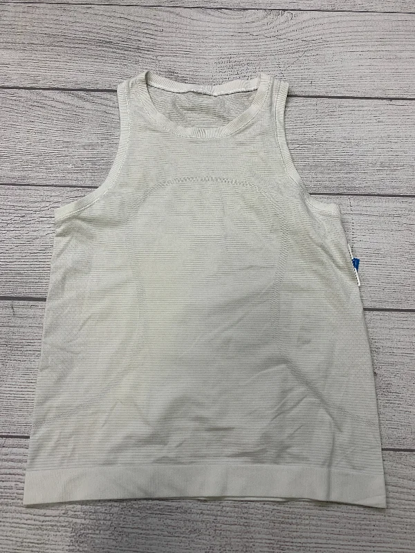 Yoga Tops for Core Strengthening -White Athletic Tank Top Lululemon, Size S