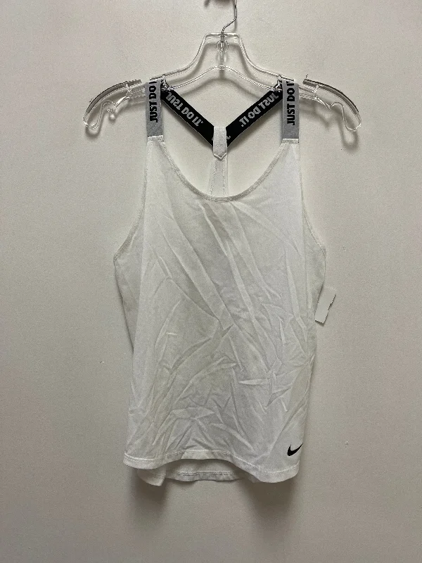 Women's Yoga Tops for All Seasons -White Athletic Tank Top Nike Apparel, Size S