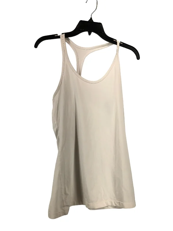 Soft Cotton Yoga Tops for Comfort -White Athletic Tank Top Nike Apparel, Size S