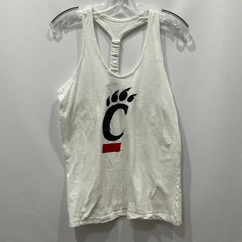 Soft Yoga Tops for Maximum Comfort -White Athletic Tank Top Royce Apparel, Size M