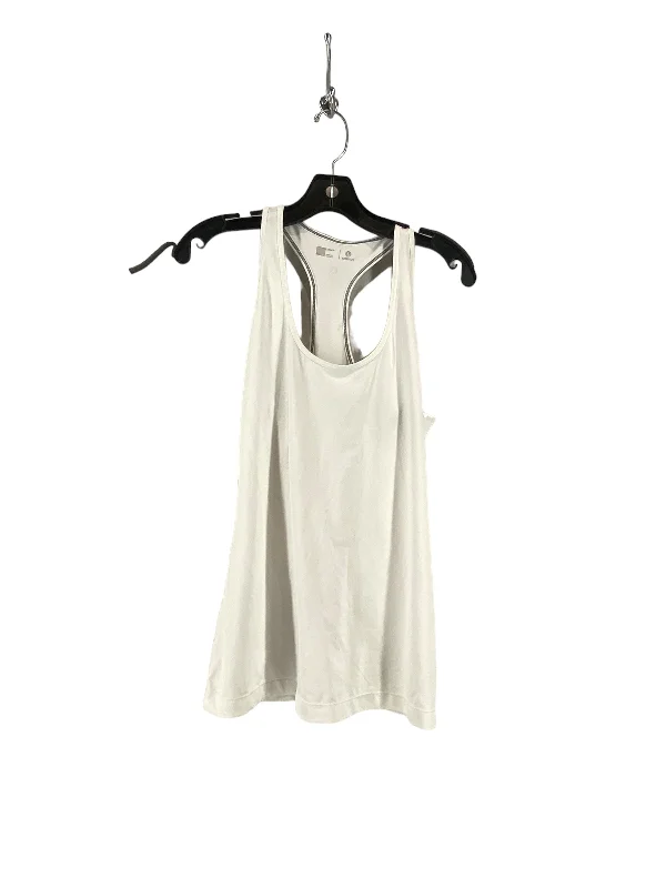 Yoga Tops for Deep Stretching Poses -White Athletic Tank Top Xersion, Size L