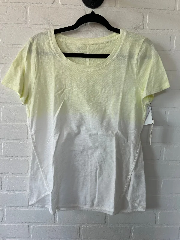 Women's Yoga Tops for Active and Casual Wear -White & Yellow Athletic Tank Top Talbots, Size M