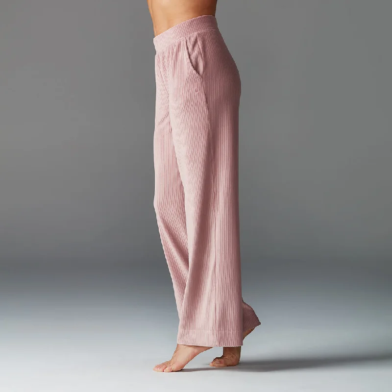 Yoga Pants for Stretching and Strengthening -Wide Leg Brushed Rib Pant *