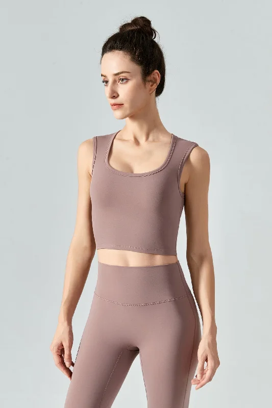 Yoga Bar for Strength and Flexibility -Wide Shoulder Straps Tank Top