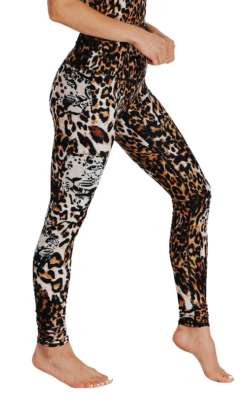 High-Waisted Yoga Pants -Wildcat Printed Yoga Leggings