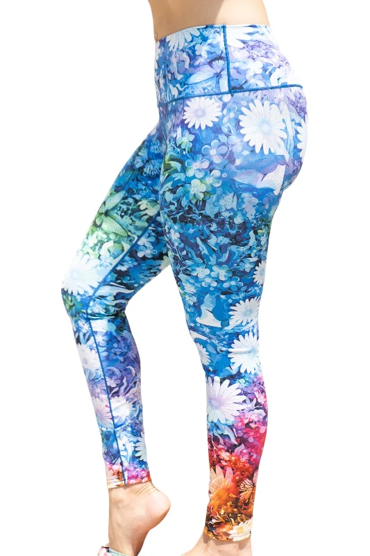 Yoga Pants for Long Workouts -Wildflower Tie Dye Yoga Pants
