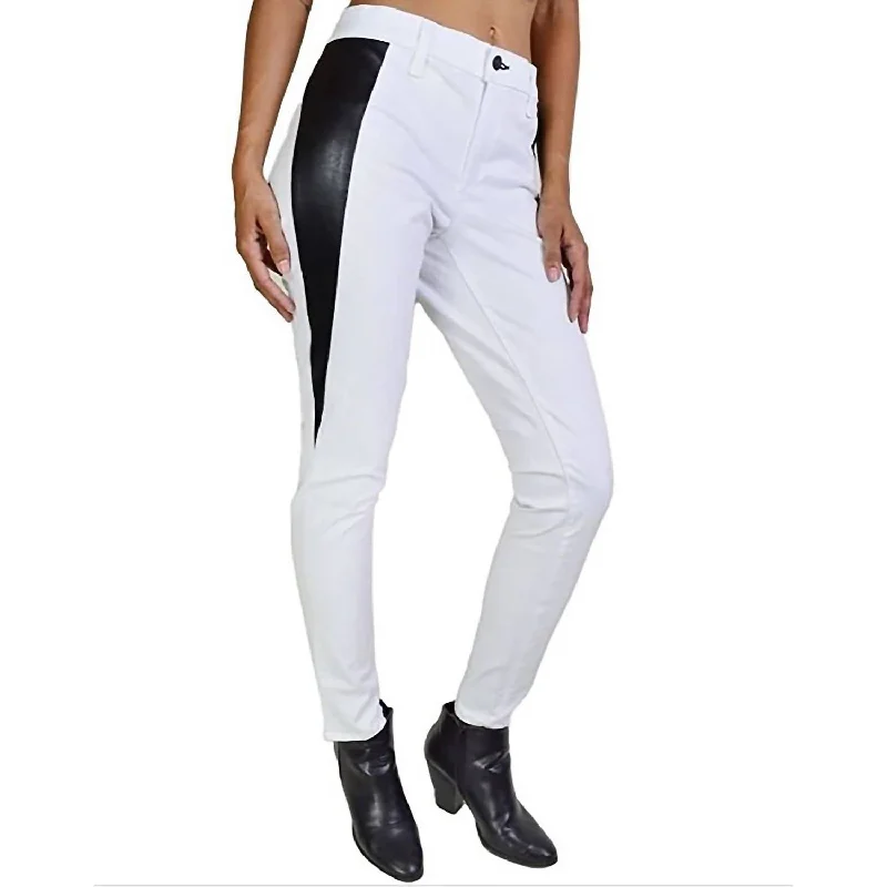 Soft Fit Yoga Shorts -Women Leather Pop Leggings In White
