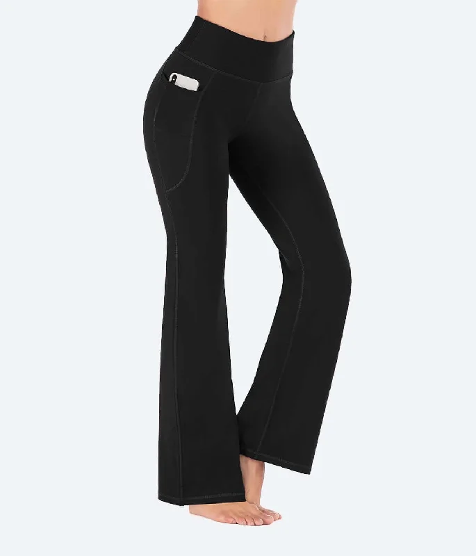 Yoga Pants for Building Strength -Heathyoga Bootcut Yoga Pants with Pockets - HY90