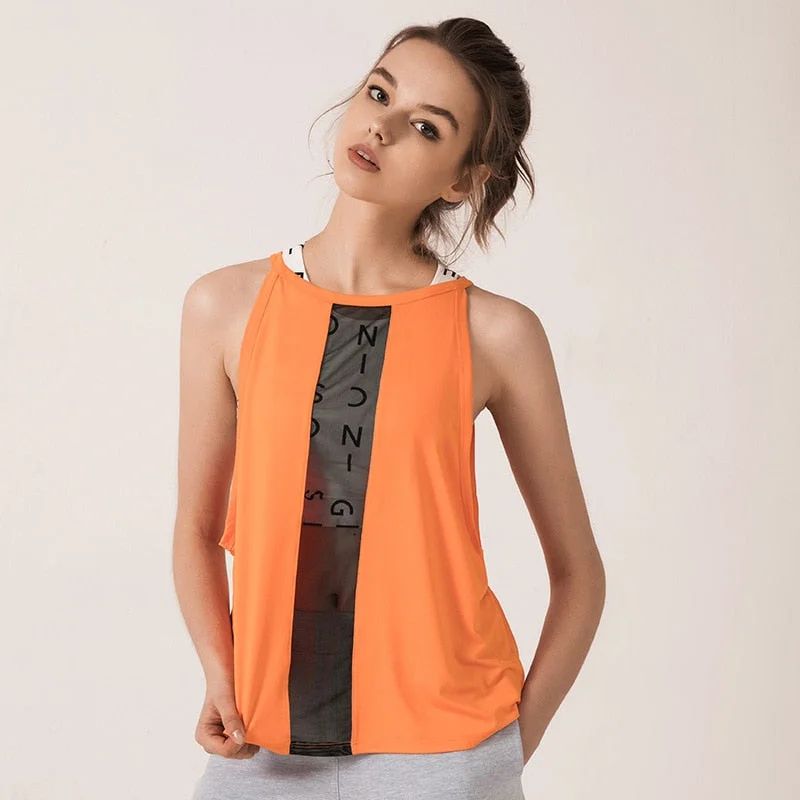 Yoga Tops for Comfortable Stretching and Posing -Women Sleeveless Fitness Vest Exercise Workout Sports T-Shirts Quick Dry Fitness Running Sport Vest Yoga top Gym Clothing TShirt