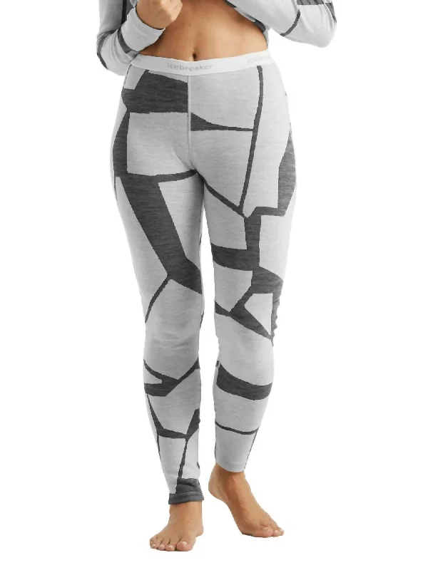 Yoga Shorts for Flexibility and Core Strength -Women's 250 Vertex Thermal Leggings In Fractured Landscapes Yoga Shorts for Flexibility and Core Strength -Women's 250 Vertex Thermal Leggings In Fractured Landscapes