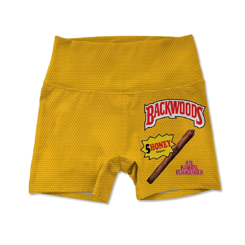 Yoga Shorts for Relaxing Flexibility Training -Women's Active Shorts - Backwoods Honey