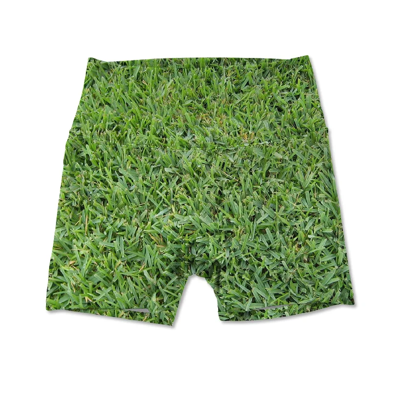 Yoga Shorts for Strengthening and Flexibility -Women's Active Shorts - Grass