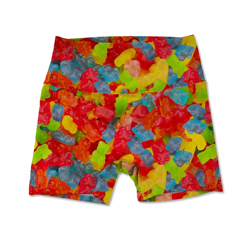 Yoga Shorts for Toning and Flexibility -Women's Active Shorts - Gummy Bears