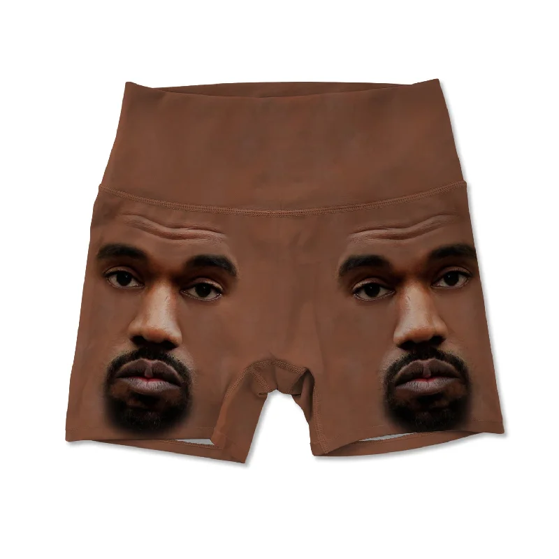 Yoga Shorts for Stretching and Flexibility -Women's Active Shorts - Kanye Face
