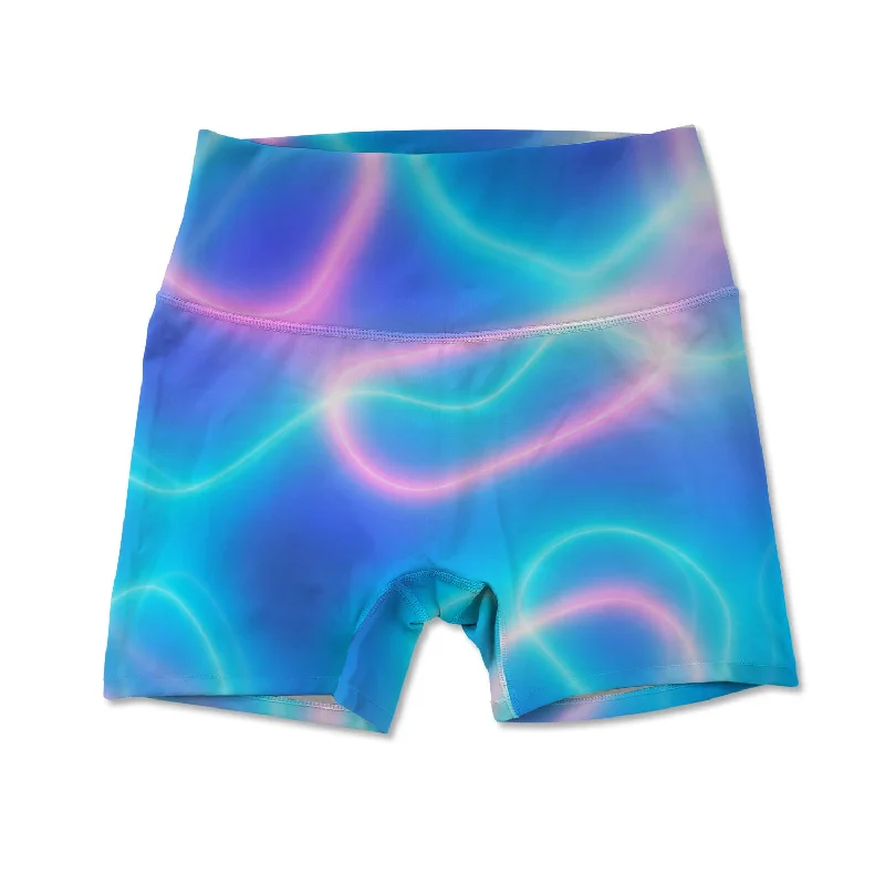 Breathable Yoga Shorts for Hot Weather -Women's Active Shorts - Neon Glow