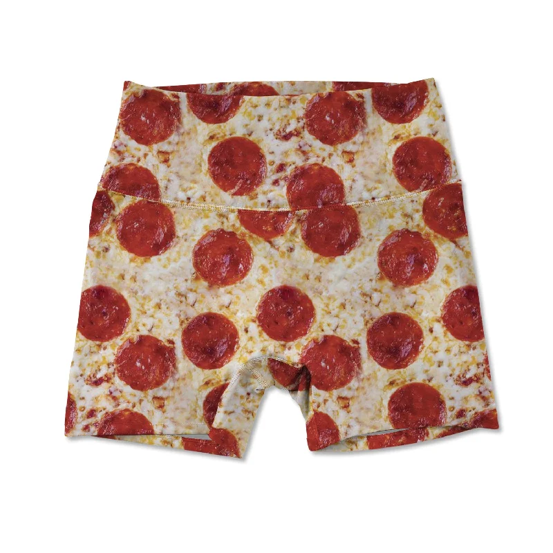 Yoga Shorts for Easy Movement and Flexibility -Women's Active Shorts - Pizza