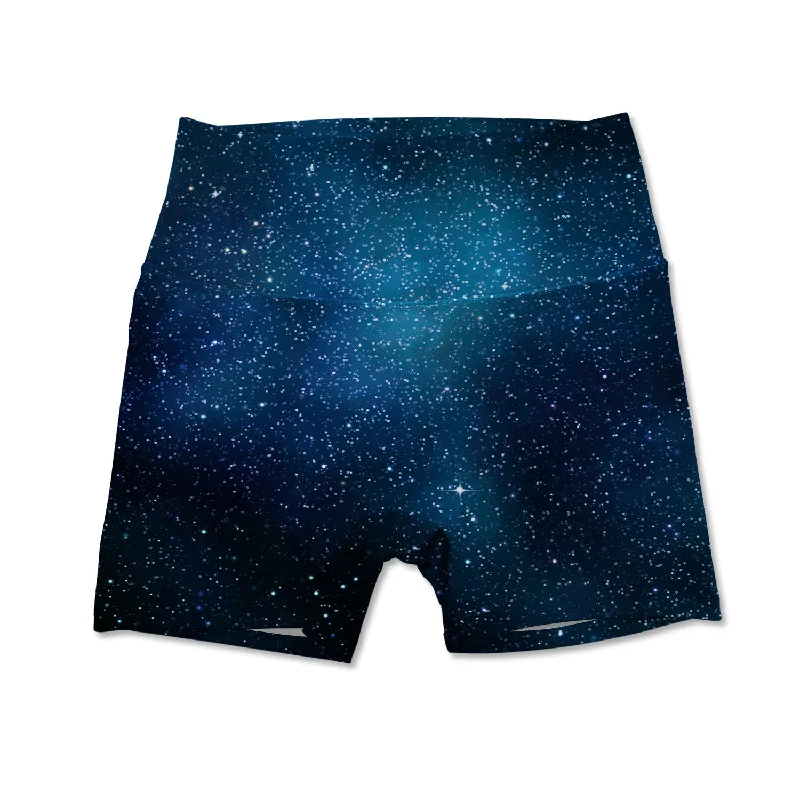 Yoga Shorts for Flexibility and Recovery Training -Women's Active Shorts - Starry Starry Night Yoga Shorts for Flexibility and Recovery Training -Women's Active Shorts - Starry Starry Night