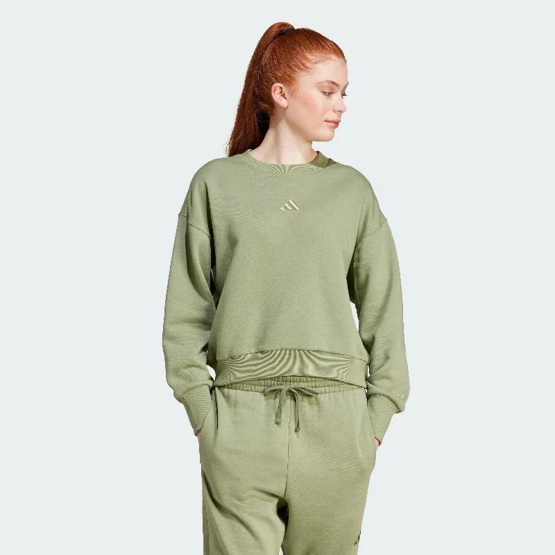 Adjustable Yoga Tops for Comfort -Women's adidas ALL SZN Fleece Loose Sweatshirt