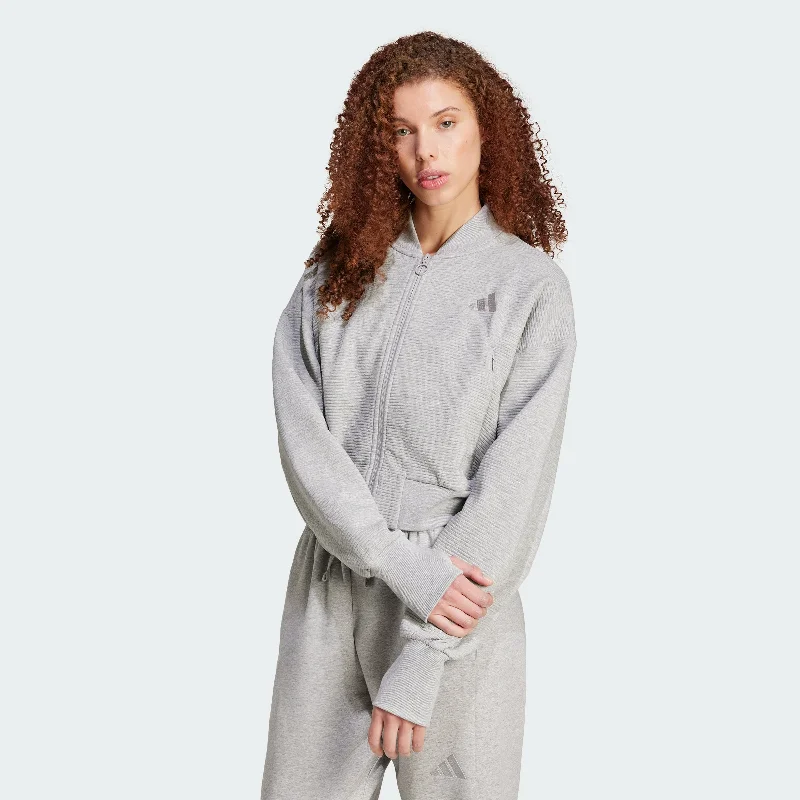 Yoga Shorts for Flexibility and Recovery Training -Women's adidas ALL SZN Rib Track Jacket Yoga Shorts for Flexibility and Recovery Training -Women's adidas ALL SZN Rib Track Jacket