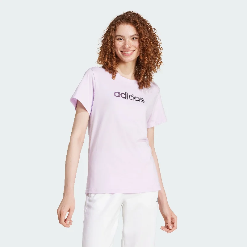 Women's Yoga Tops with High Stretch -Women's adidas Holiday Graphic Tee