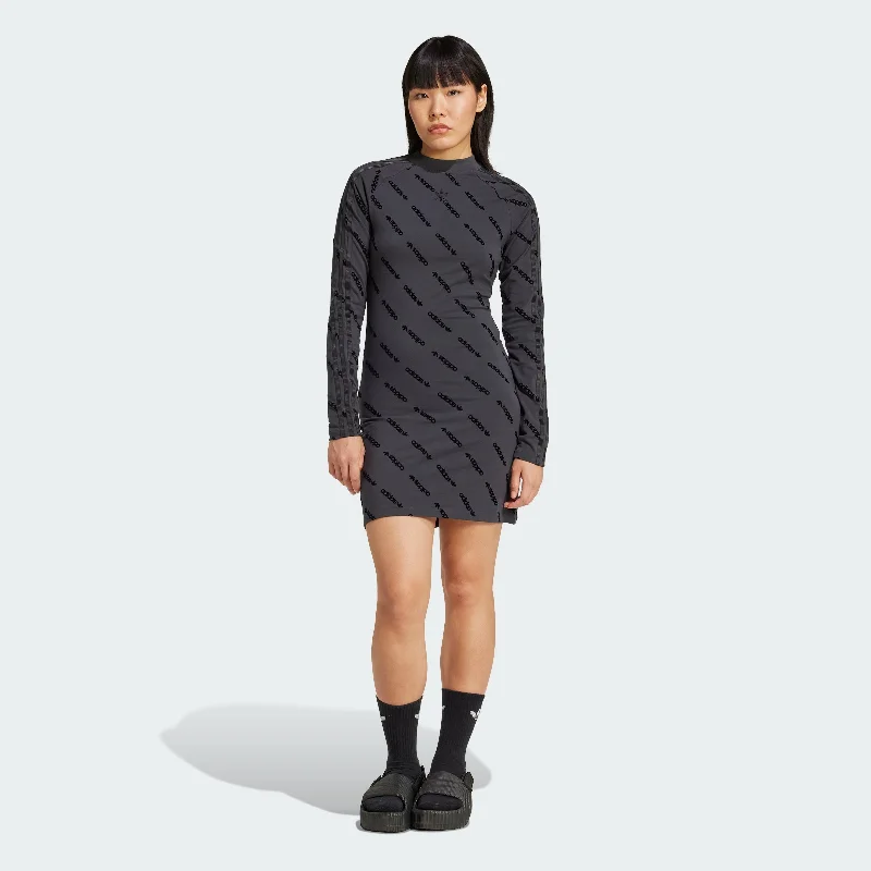 Yoga Shorts for Pilates and Core Strength -Women's adidas Monogram Bodycon Dress
