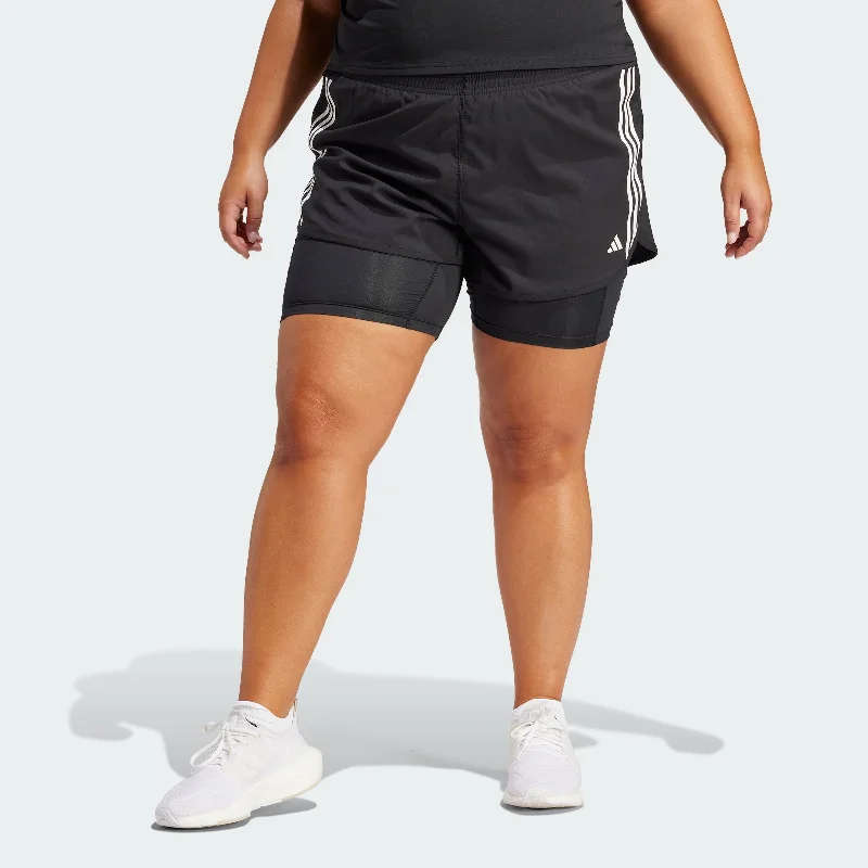 Comfortable Yoga Shorts for All Levels -Women's adidas Own the Run 3-Stripes 2-in-1 Shorts Comfortable Yoga Shorts for All Levels -Women's adidas Own the Run 3-Stripes 2-in-1 Shorts