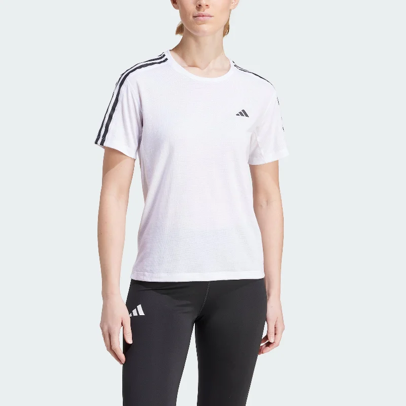 Stylish Yoga Tops for Fitness and Flexibility -Women's adidas Own the Run 3-Stripes Tee Stylish Yoga Tops for Fitness and Flexibility -Women's adidas Own the Run 3-Stripes Tee