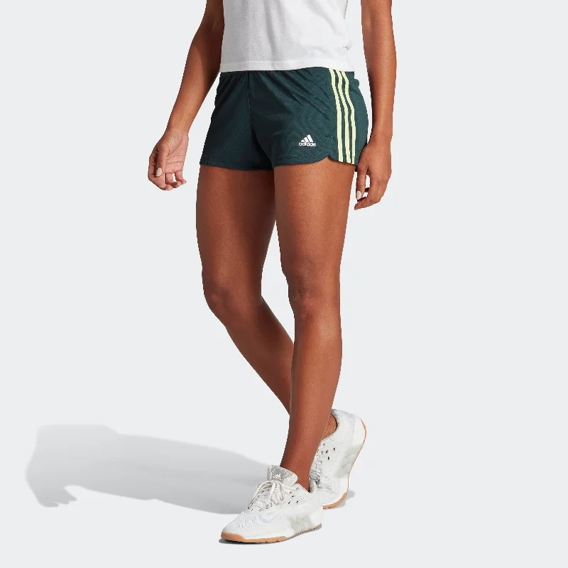 Yoga Shorts for Flexibility and Relaxing -Women's adidas Pacer 3-Stripes Knit Shorts
