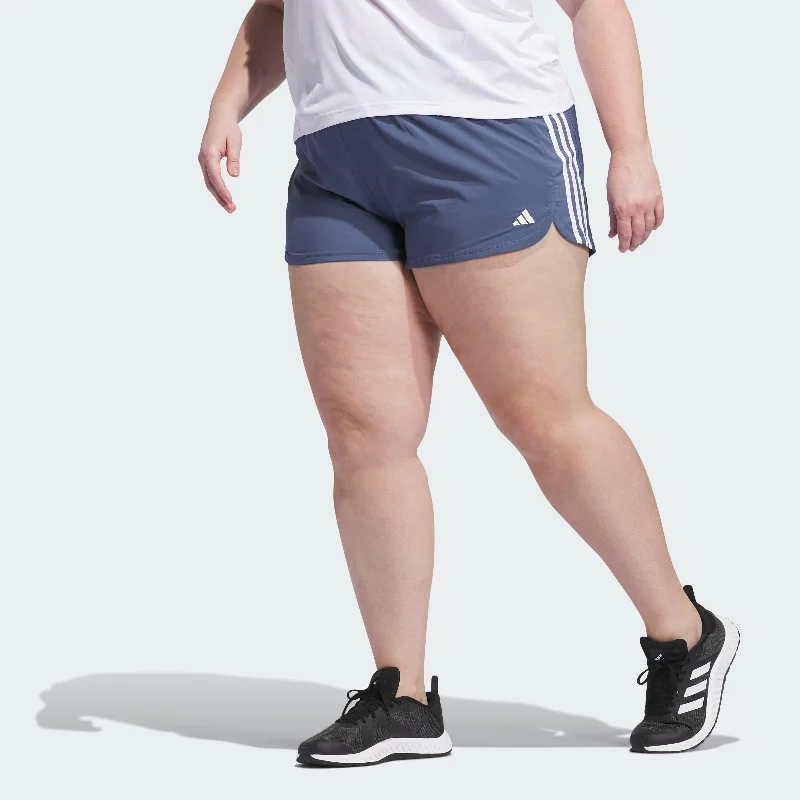 Flexible Yoga Shorts for Movement -Women's adidas Pacer Training 3-Stripes Woven High-Rise Shorts (Plus Size)