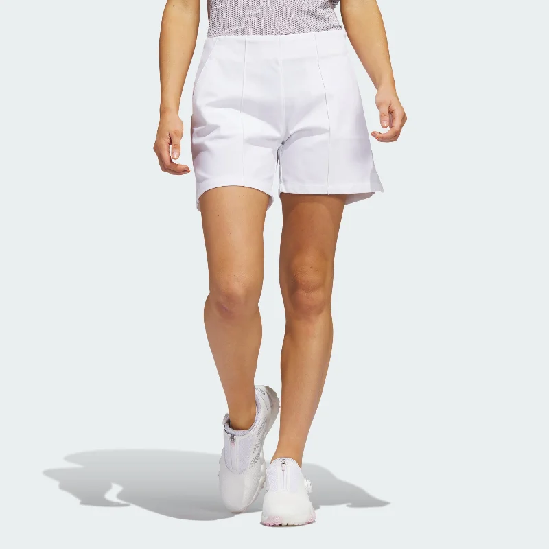 Yoga Shorts for Flexibility and Movement -Women's adidas Pintuck 5-Inch Pull-On Golf Shorts